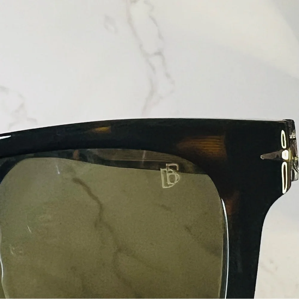 DAVID BECKHAM DB 1006/S Tortoiseshell Sunglasses Green Lenses Made in Italy NWOT